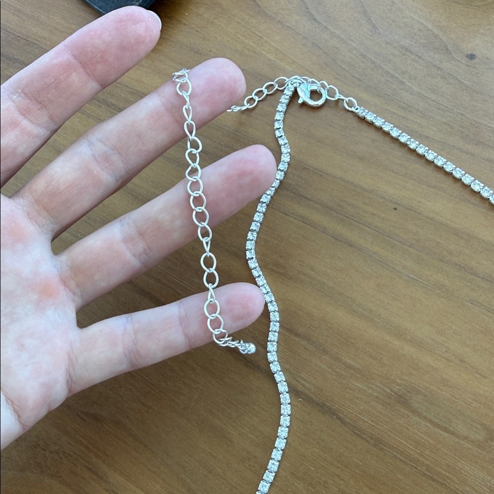 H&M Silver Rhinestone Body Chain - Picture 5 of 6